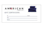 American Towels Gift Certificate freeshipping - AmericanTowels.US